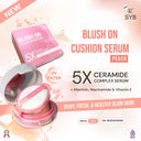 SYB Blush On Cushion Serum - Krim Pemerah Pipi Alami Dengan 5X Ceramide Complex Serum +Allantoin, Niacinamide & Vitamin E - NEW SYB BLUSH ON CUSHION SERUM (PINK)