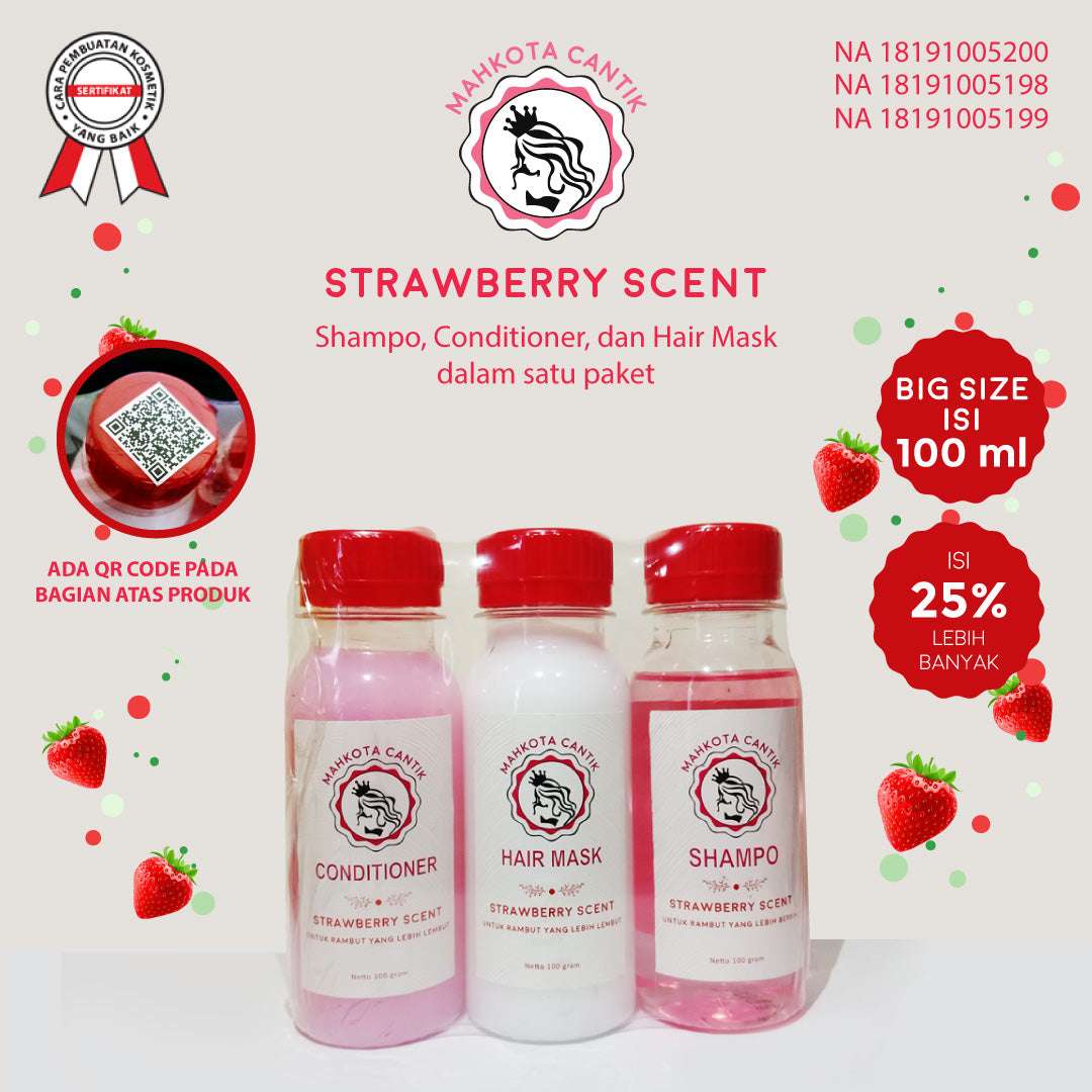 SHAMPOO MAHKOTA CANTIK 3 IN 1 STRAWBERRY - SYBofficial