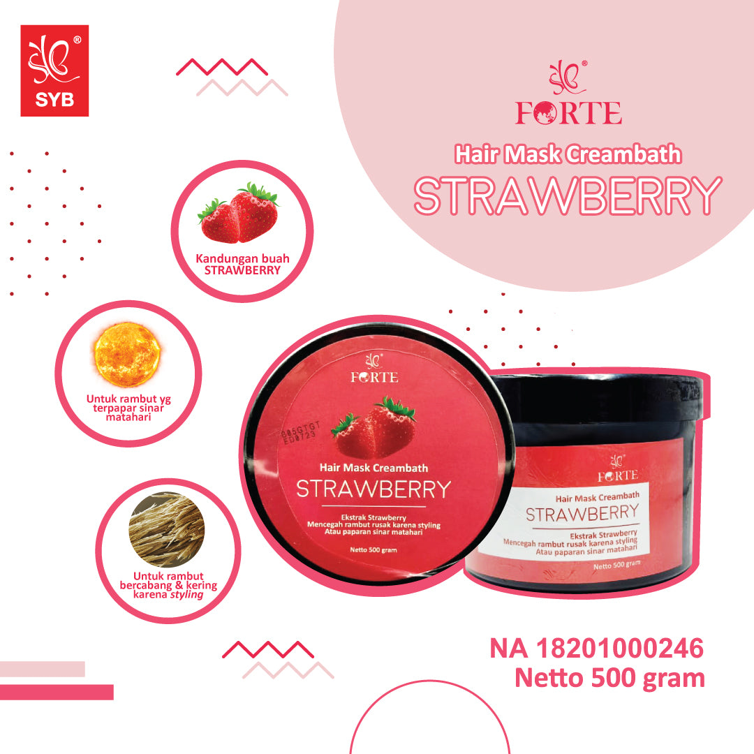 SYB FORTE HAIR MASK CREAMBATH STRAWBERRY - SYBofficial
