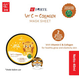 MASKER ANIMAL-VIT C-COLLAGEN SHEET MASK GAMBAR HEWAN/POT ISI2 (KUNING) - SYBofficial