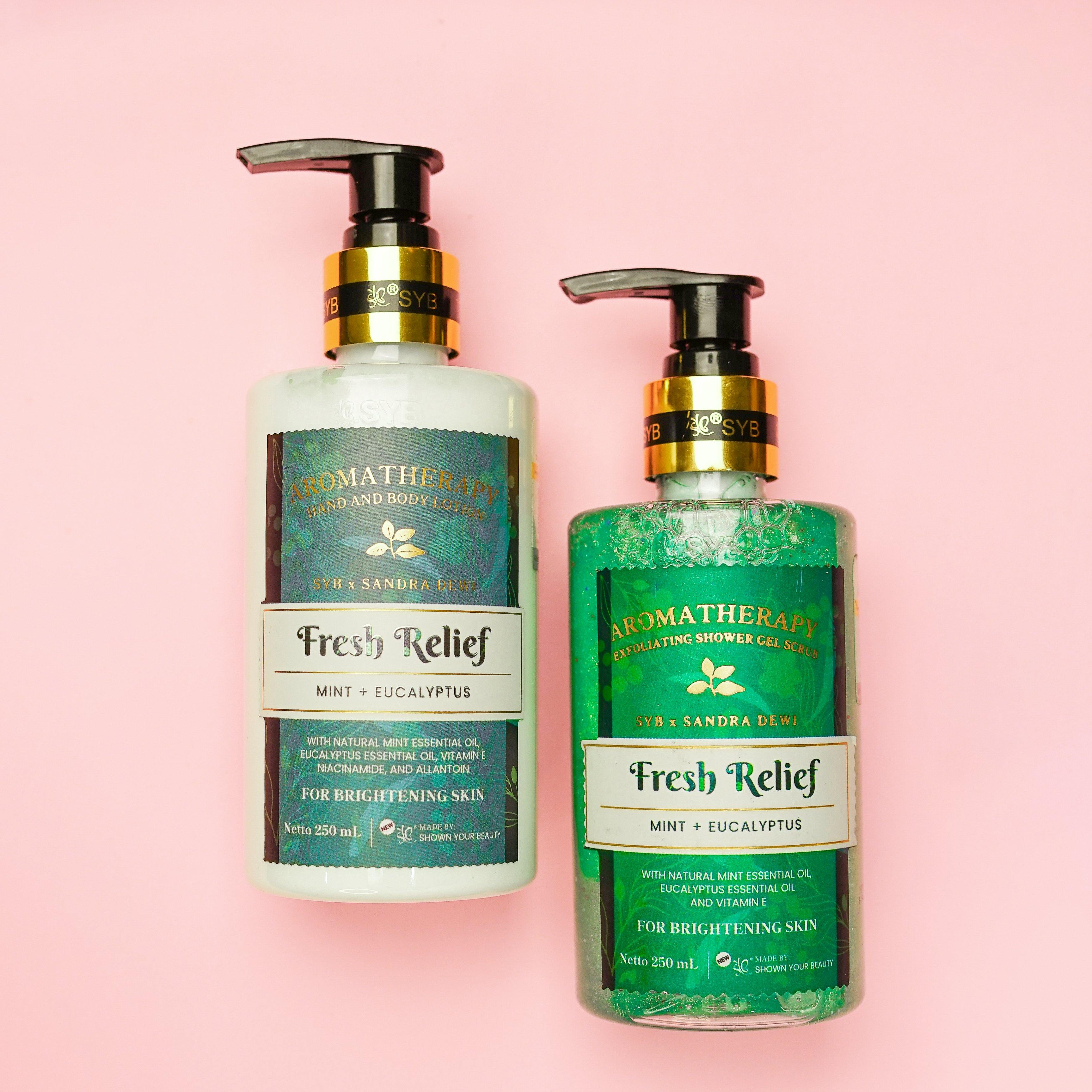 PAKET BUNDLE SYB AROMATHERAPY FRESH RELIEF (1x LOTION & 1X SHOWER GEL) - SYBofficial