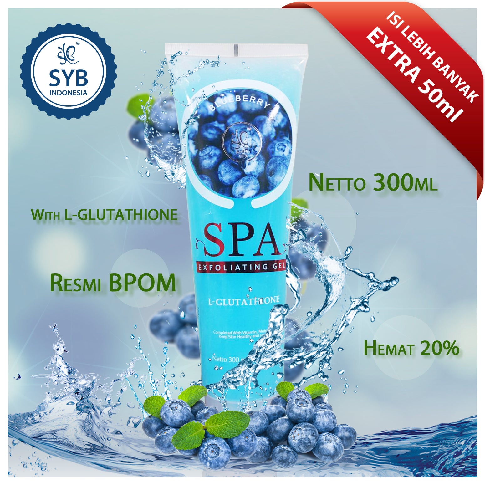 SYB BODY SPA EXFOLIATING GEL - BLUEBERRY - SYBofficial
