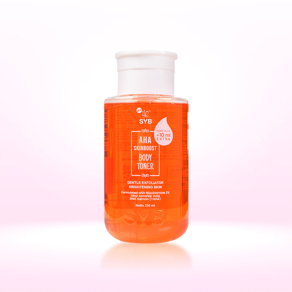 【BEST SELLER NEW NETTO 250ml(+10ml Extra)】NEW SYB AHA Skinboost Body Toner - Melembabkan & Mencerahkan Kulit - 1PCS - NEW SYB AHA SKINBOOST BODY TONER 250 ML