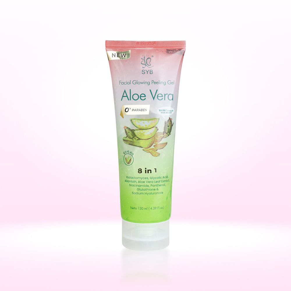【SYB BEST SELLING PRODUCT】- NEW SYB Facial Glowing Peeling Gel *Gel Pembersih Wajah dengan Glycolic Acid & Niacinamide untuk Kulit Halus dan Cerah* - PEELING ALOEVERA