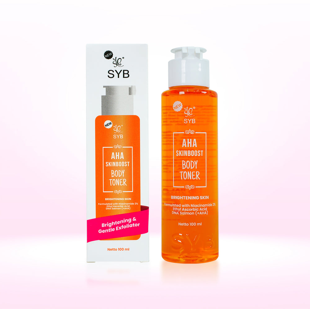 【BEST SELLING】- NEW SYB Toner Badan Angkat Daki 100ml dengan Glycolic Acid Niacinamide & Vitamin C untuk Kulit Cerah Halus dan Bersih - 1pc - AHA TONER