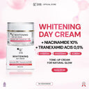 NEW SYB【WHITENING DAY CREAM】NIACINAMIDE 10% + TRANEXAMID ACIS 0,5% Tone-Up Cream For Natural Glow 10GR - 1PC DAY CREAM WHITENING+ 1PC RED JELLY SERUM