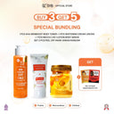 SYB Paket Spesial BUY 3 GET 5 - [AHA Skinboost Body Toner + Whitening Cream Lipatan + Mecca 2in1 DNA Salmon]  Get 2pcs Mask Peel Off Random