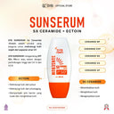 NEW SYB COSMETIC SunSerum SPF 50+ PA+++ dengan 5X Ceramide & Ectoin 40ml Perlindungan Ganda untuk Wajah