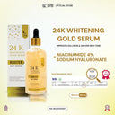 NEW SYB 24K Whitening Gold Serum Body Serum dengan Niacinamide 4% & Sodium Hyaluronate Mencerahkan & Melembabkan Kulit 100ml - 1Pcs - 24k Gold Serum