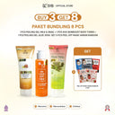 [AHA Skinboost Body Toner 100ml+Peeling Gel Aloe Vera 130ml+Peeling Gel Milk & Snail 130ml+5pcs Masker Peel Off Varian Random]