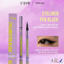 NEW SYB Eyeliner Pen Black Liquid Pensil Eyeliner Hitam Waterproof dengan Brush Halus Tahan Air dan Minyak Netto 3ml