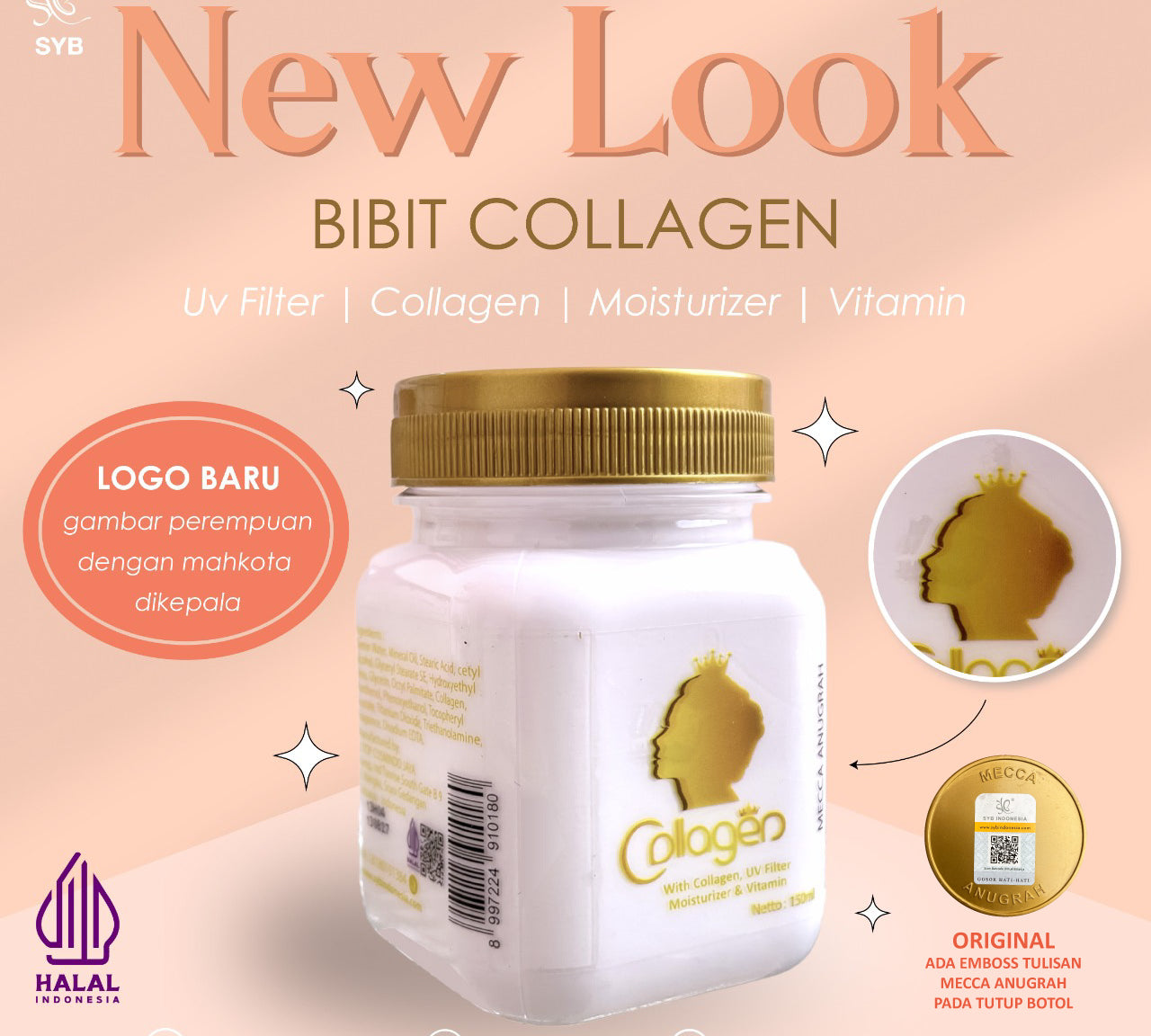 Mecca Anugrah Collagen Body Lotion by SYB Original 100% (Bitcol)