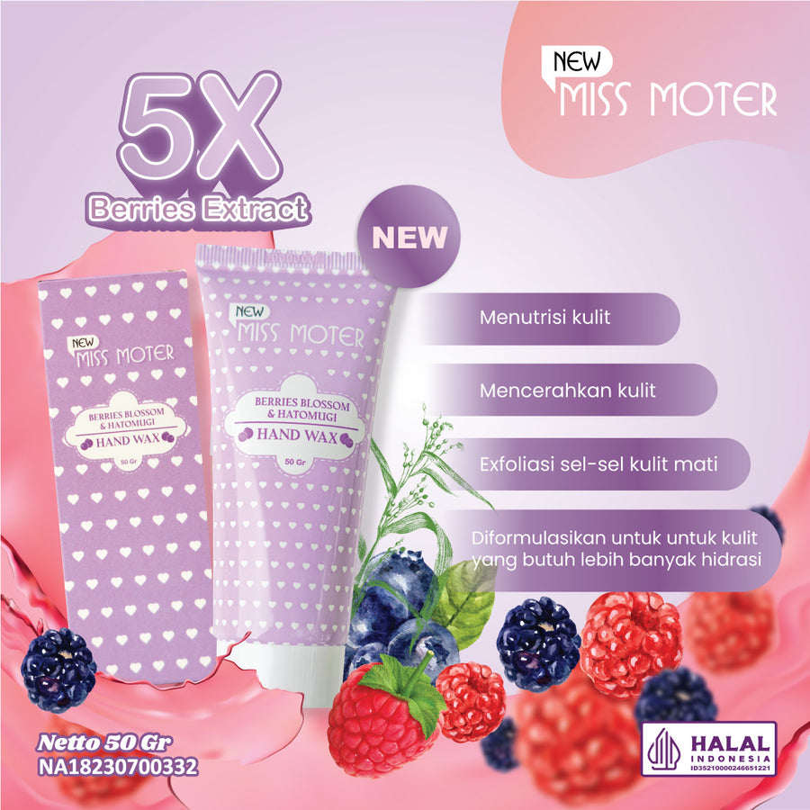 NEW MISS MOTER Berries Blossom and Hatomugi Hand Wax