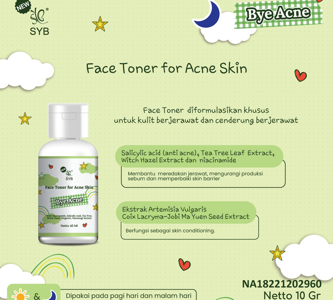 SYB PAKET SKINCARE 4 IN 1 ( PAKET SKINCARE ACNE)