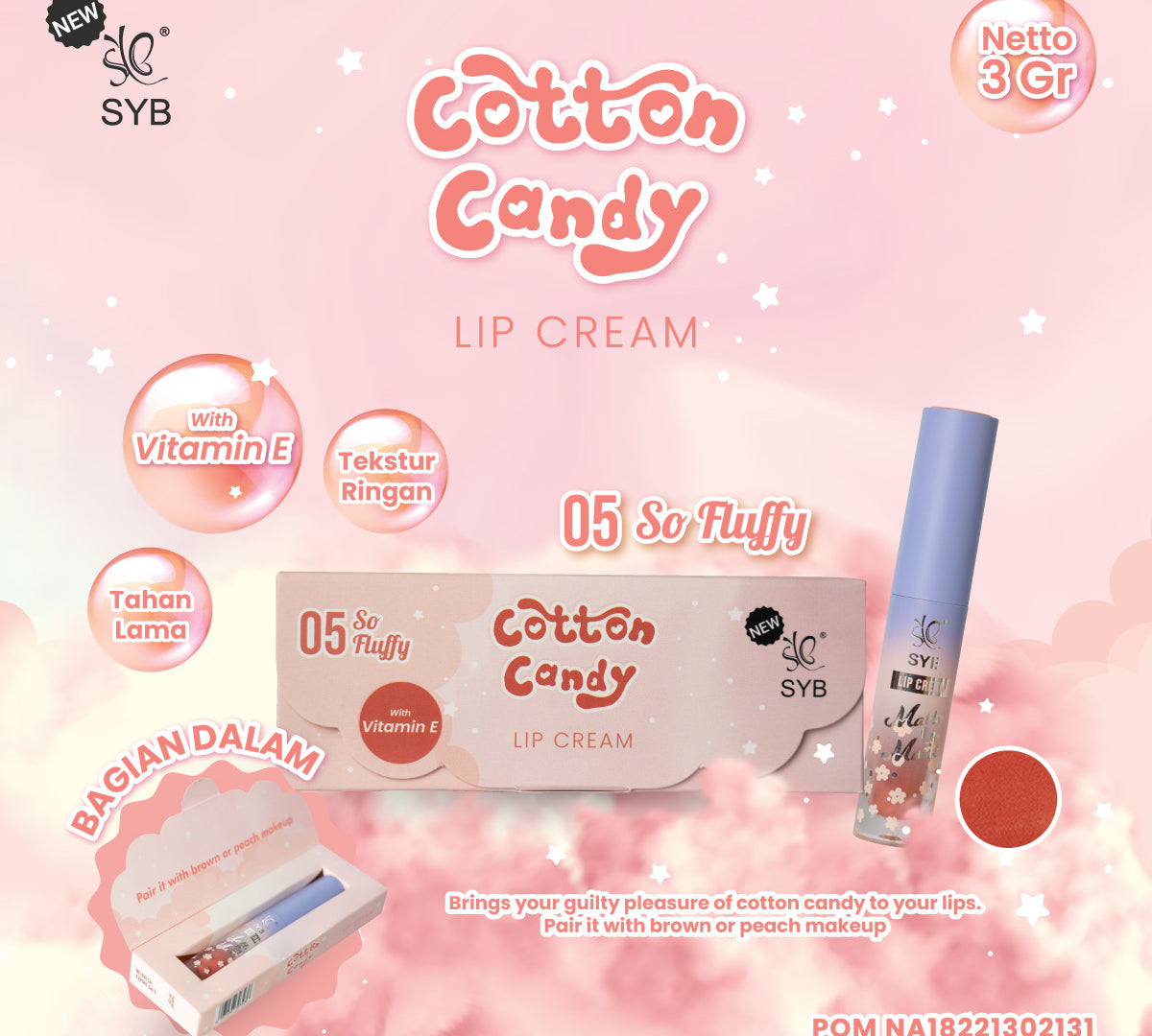 NEW SYB LIP CREAM COTTON CANDY