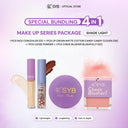 NEW SYB Paket Makeup Seri 4in1 - (Concealer+Loose Powder+Cheek Blusher+Lip Cream Cotton Candy)