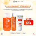 【SYB Exclusive Body Care Series 】- Bundling AHA Skinboost Body Toner 250ml(+10ml Extra) + Toner Badan 100ml + Whitening Cream Lipatan Kulit 0% Paraben - AHA Toner 250ml+AHA Toner 100ml+Cream Lipatan