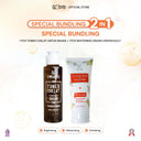 Bundling 2in1 Paket Mencerahkan Lipatan - Toner Coklat + Cream Lipatan dengan kandungan Niacinamide