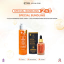 [ SYB Bundling Eksfoliasi & Brightening ]- Toner Badan & NEW SYB AHA Brightening Body Serum with DNA Salmon  30gr