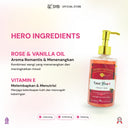 AROMATHERAPY EXFOLIATING SHOWER GEL SCRUB LOVE HEART VANILLA ROSE