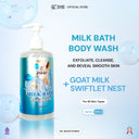 NEW SYB BP MILK BATH BODY WASH WITH GOAT MILK & SWIFTLET NEST 270 & 500 ML