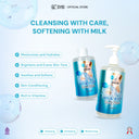 NEW SYB BP MILK BATH BODY WASH WITH GOAT MILK & SWIFTLET NEST 270 & 500 ML