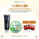 PAKET BUNDLING GLOWING SYB (PEELING CHARCOAL + SOOTHING GEL ALOE 92 + 5 PEEL OFF CHARCOAL)