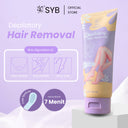 SYB PAKET 2IN1 PEMBERSIH BULU & PELEMBAB KULIT (DEPILATORY HAIR REMOVAL + SOOTHING GEL ALOEVERA 92%)
