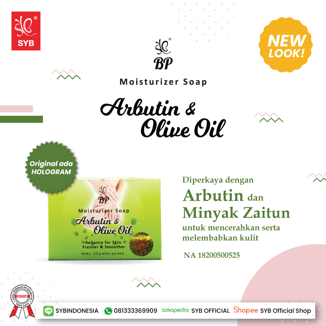 SYB BP MOISTURIZER SOAP ARBUTIN & OLIVE OIL - SYBofficial