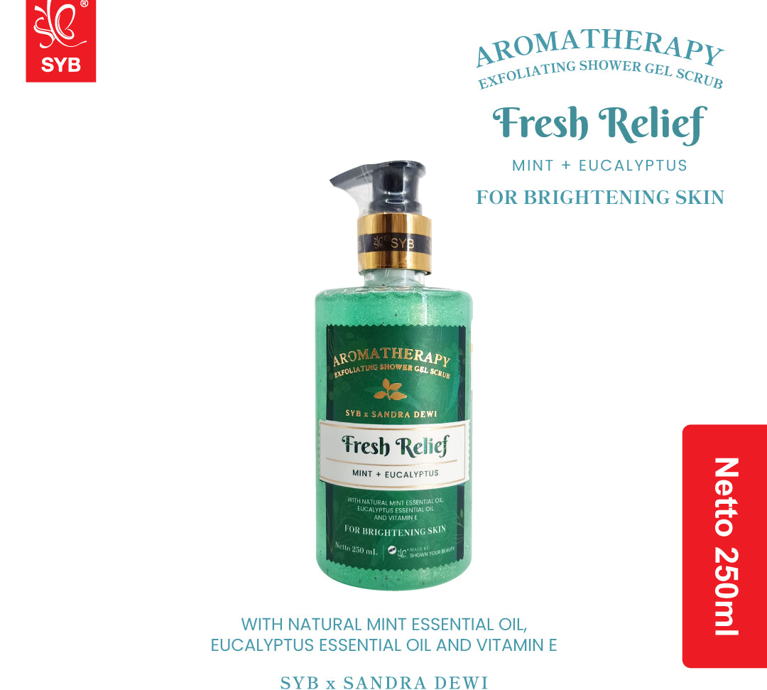 SYB x Sandra Dewi Aromatherapy Exfoliating Shower Gel Scrub Fresh Relief - SYBofficial