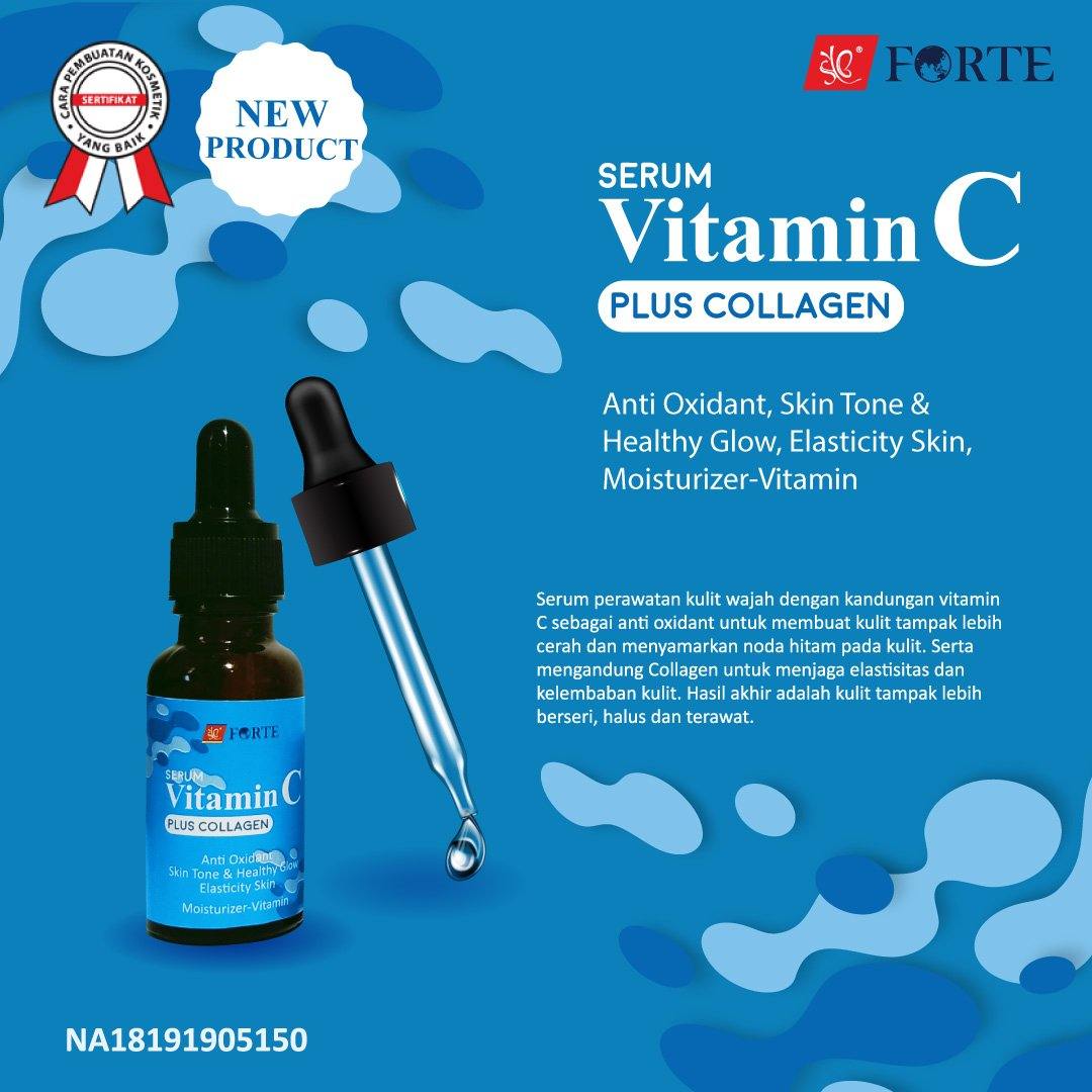 FORTE SERUM VITAMIN C PLUS COLLAGEN BIRU - SYBofficial