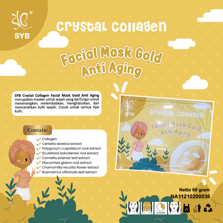 SYB Crystal Collagen Facial Mask - GOLD ANTI AGING
