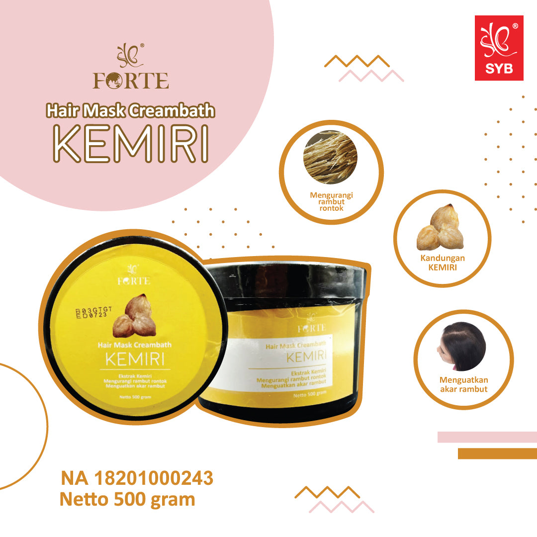 SYB FORTE HAIR MASK CREAMBATH KEMIRI - SYBofficial