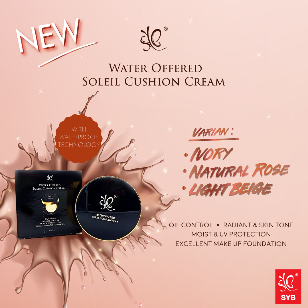 SYB WATER SOLEIL CUSHION CREAM - LIGHT BEIGE (FREE LIPTINT) - SYBofficial