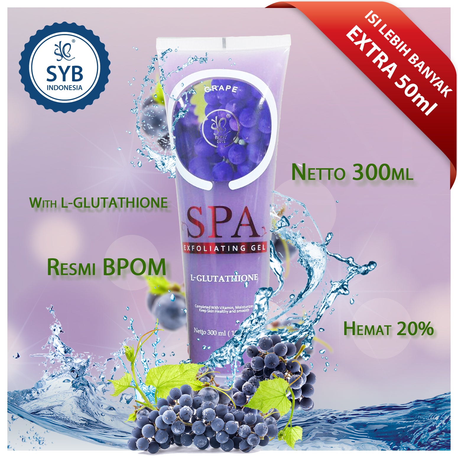 SYB BODY SPA EXFOLIATING GEL - GRAPE - SYBofficial