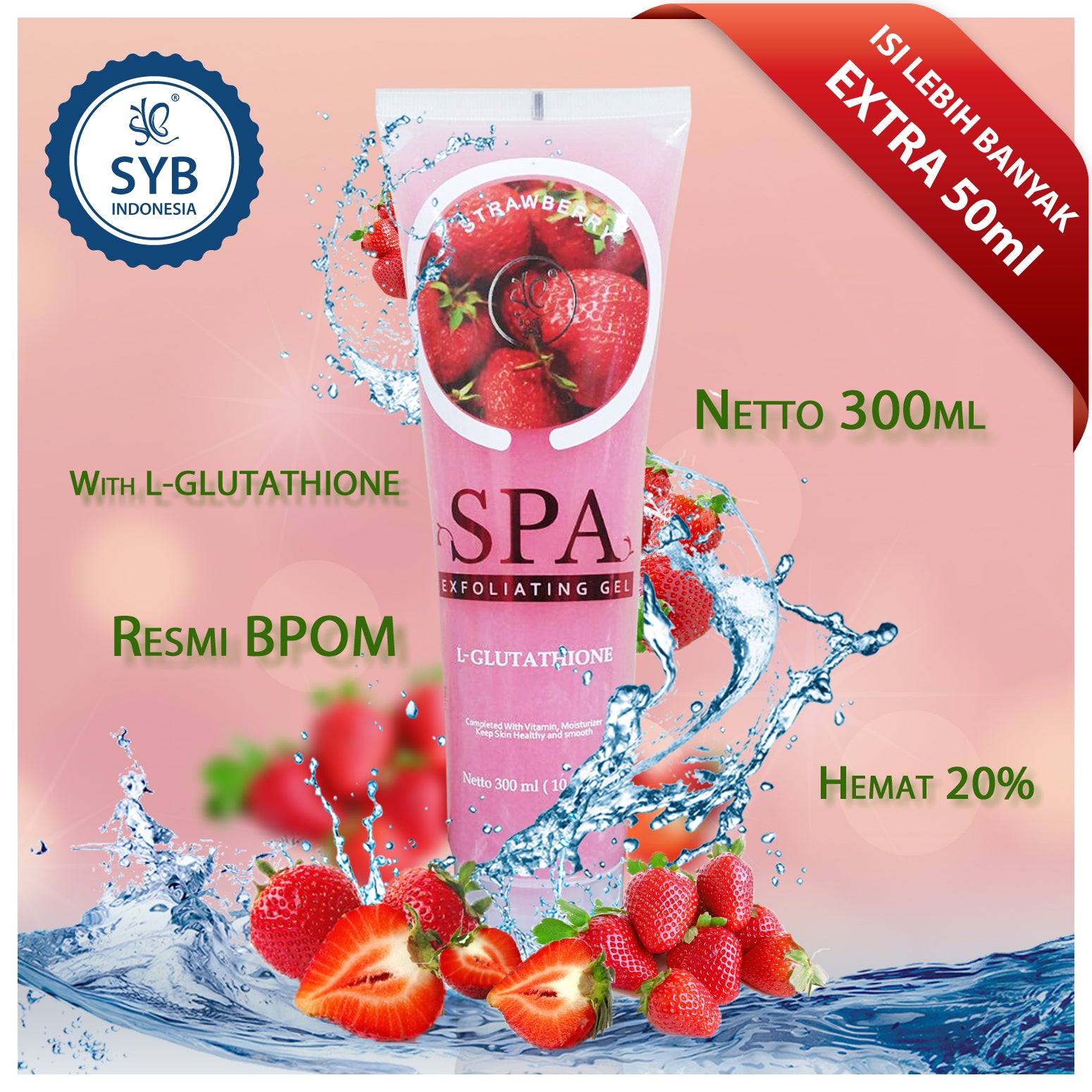 SYB BODY SPA EXFOLIATING GEL - STRAWBERRY - SYBofficial